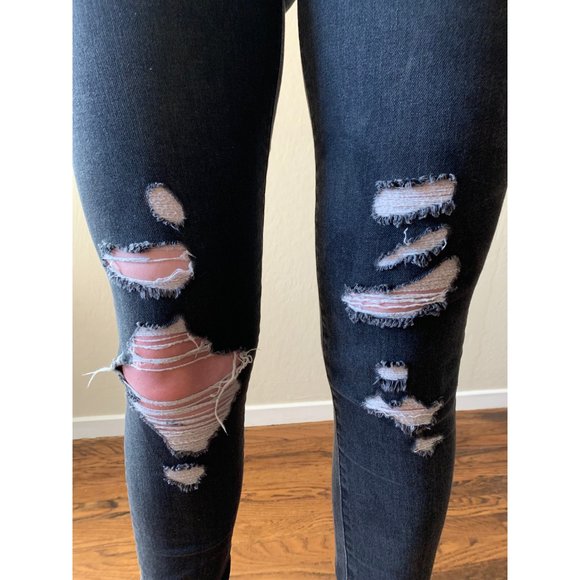 Light Before Dark Super High Rise Distressed Jeans - Picture 4 of 4